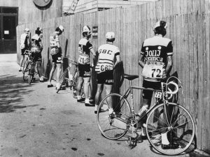 Cyclists prepare for the start of the 56th Giro d'Italia cycling race in Italy, 1973